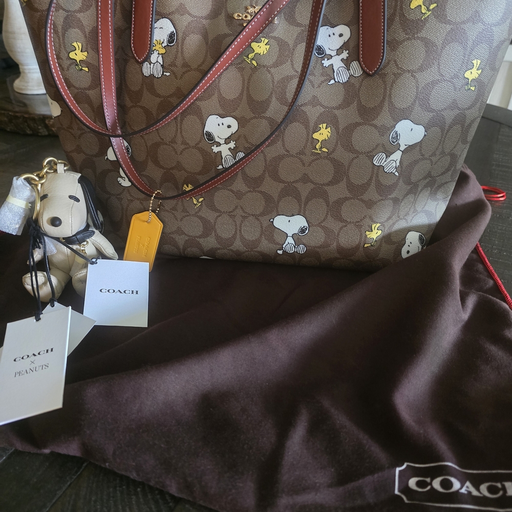 Coach Peanuts Brown Tote Bag